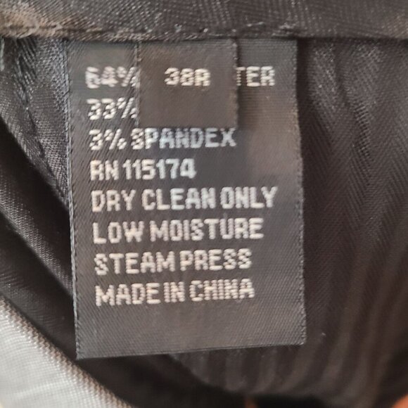 Bocacci Men's Flat Front Cuffed Hem Career Dress Pants Gray Size 38 - Picture 8 of 8